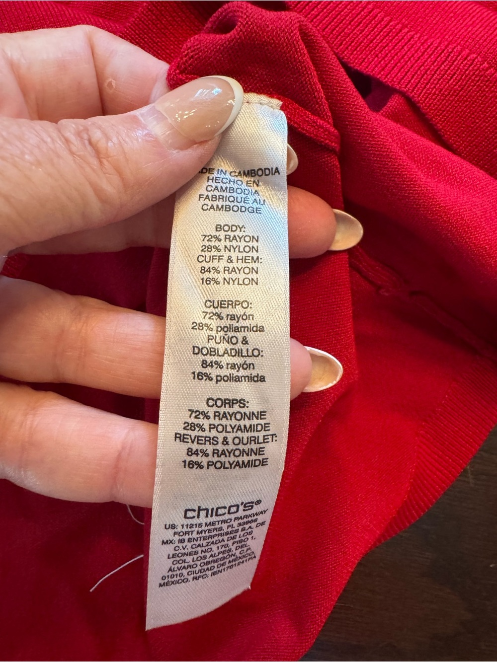 Chico's Red turtle  Neck Sweater - Picture 4 of 6
